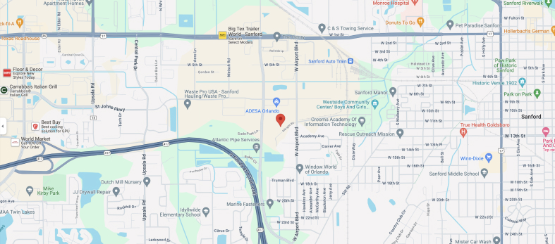 Map of RAM Steel Framing, Sanford