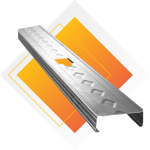 ProSTUD and ProTRAK steel framing on an orange diamond